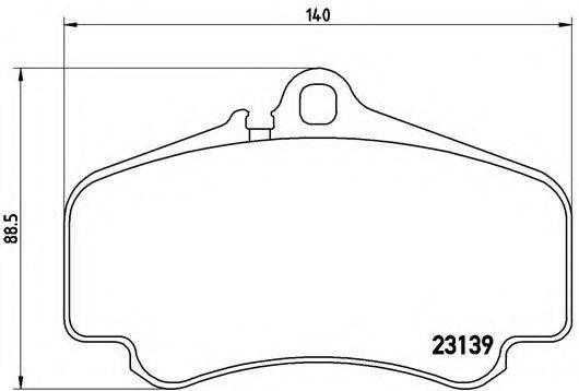 Комплект гальмівних колодок, дискове гальмо BREMBO P 65 011