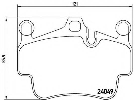 Комплект гальмівних колодок, дискове гальмо BREMBO P 65 014