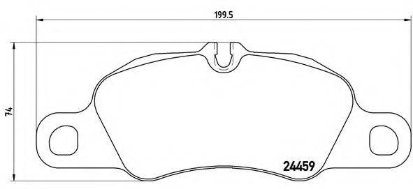 Комплект гальмівних колодок, дискове гальмо BREMBO P 65 018