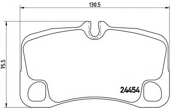 Комплект гальмівних колодок, дискове гальмо BREMBO P 65 022