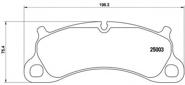 Комплект гальмівних колодок, дискове гальмо BREMBO P 65 025