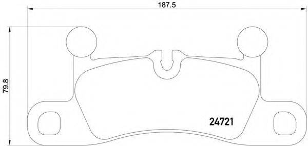 Комплект гальмівних колодок, дискове гальмо BREMBO P 65 027