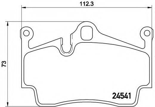 Комплект гальмівних колодок, дискове гальмо BREMBO P 65 028