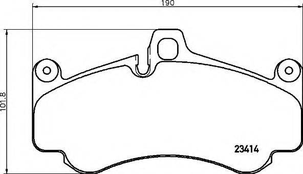 Комплект гальмівних колодок, дискове гальмо BREMBO P 65 032