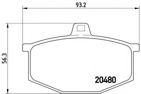 Комплект гальмівних колодок, дискове гальмо BREMBO P 68 005