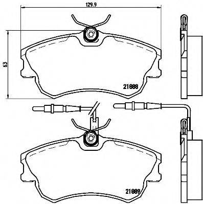 Комплект гальмівних колодок, дискове гальмо BREMBO P 68 023