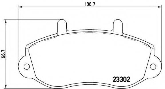 Комплект гальмівних колодок, дискове гальмо BREMBO P 68 025