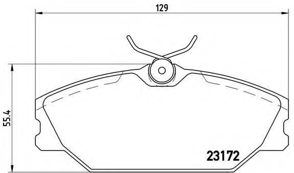 Комплект гальмівних колодок, дискове гальмо BREMBO P 68 027