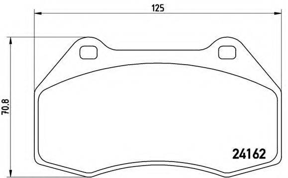 Комплект гальмівних колодок, дискове гальмо BREMBO P 68 036