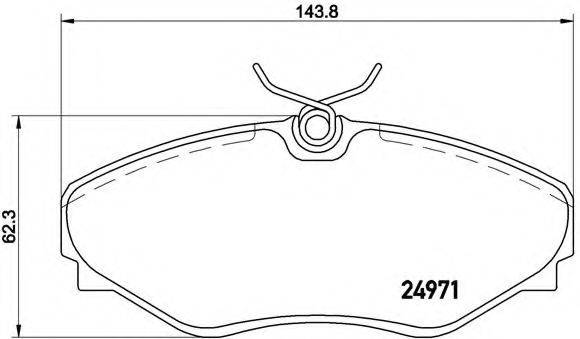 Комплект гальмівних колодок, дискове гальмо BREMBO P 68 055