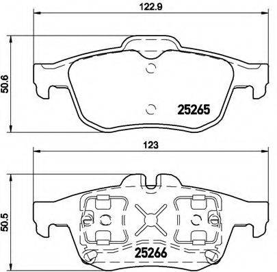 Комплект гальмівних колодок, дискове гальмо BREMBO P 68 057