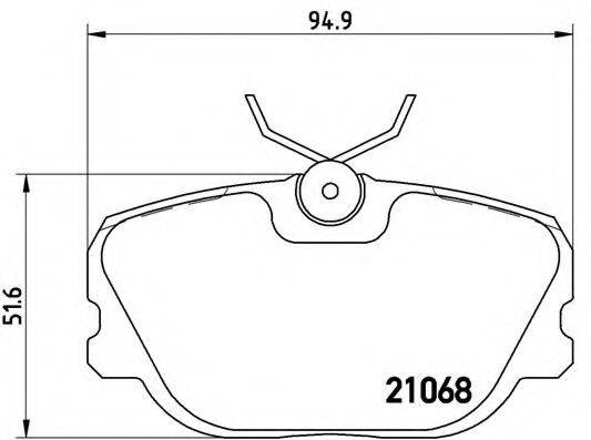 Комплект гальмівних колодок, дискове гальмо BREMBO P 71 004