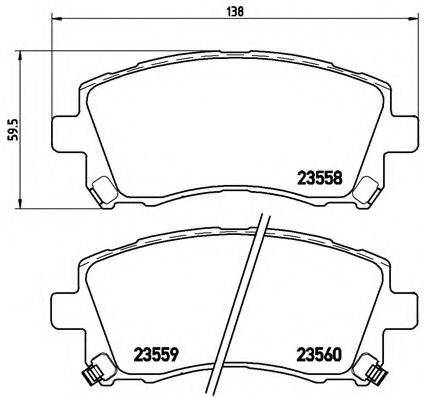 Комплект гальмівних колодок, дискове гальмо BREMBO P 78 010