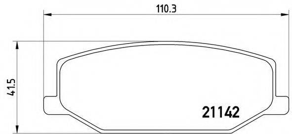 Комплект гальмівних колодок, дискове гальмо BREMBO P 79 001