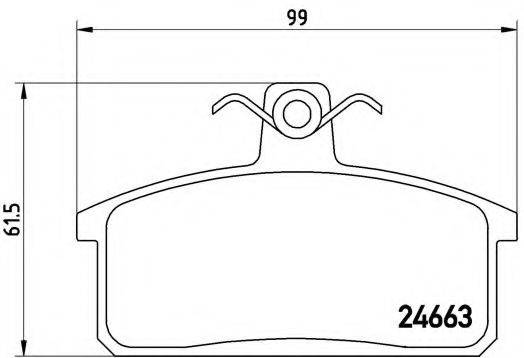 Комплект гальмівних колодок, дискове гальмо BREMBO P 79 007