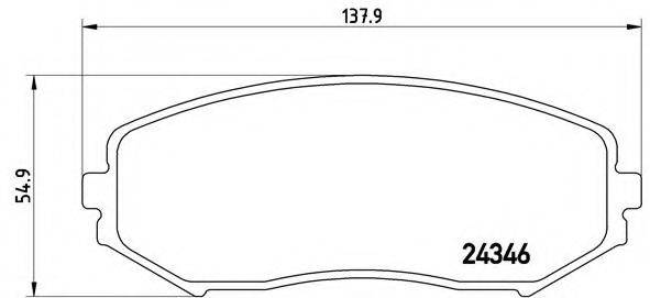 Комплект гальмівних колодок, дискове гальмо BREMBO P 79 018