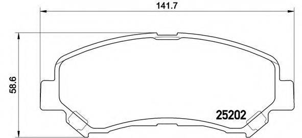 Комплект гальмівних колодок, дискове гальмо BREMBO P 79 028