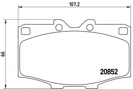 Комплект гальмівних колодок, дискове гальмо BREMBO P 83 006