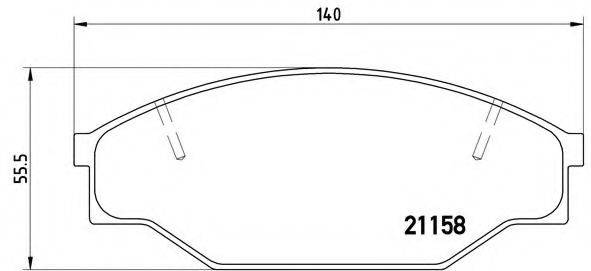 Комплект гальмівних колодок, дискове гальмо BREMBO P 83 013