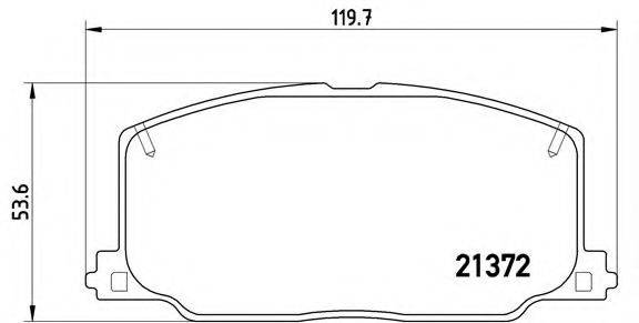 Комплект гальмівних колодок, дискове гальмо BREMBO P 83 016