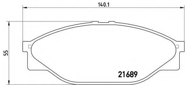 Комплект гальмівних колодок, дискове гальмо BREMBO P 83 023