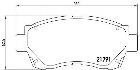 Комплект гальмівних колодок, дискове гальмо BREMBO P 83 027