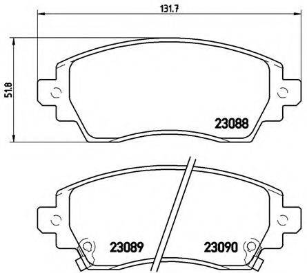 Комплект гальмівних колодок, дискове гальмо BREMBO P 83 042