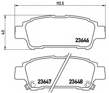 Комплект гальмівних колодок, дискове гальмо BREMBO P 83 056