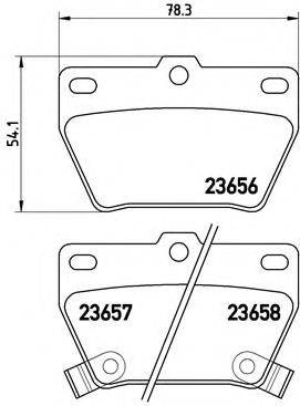 Комплект гальмівних колодок, дискове гальмо BREMBO P 83 057