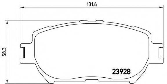 Комплект гальмівних колодок, дискове гальмо BREMBO P 83 062