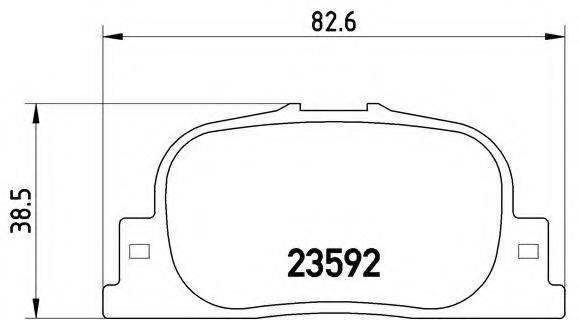 Комплект гальмівних колодок, дискове гальмо BREMBO P 83 063