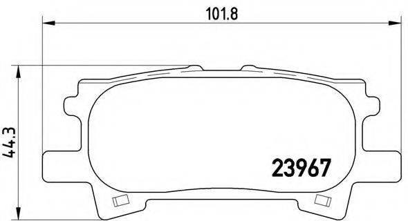 Комплект гальмівних колодок, дискове гальмо BREMBO P 83 068