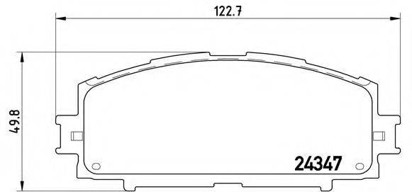 Комплект гальмівних колодок, дискове гальмо BREMBO P 83 086