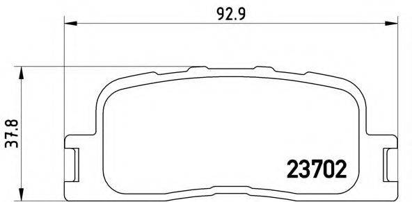 Комплект гальмівних колодок, дискове гальмо BREMBO P 83 088