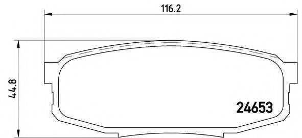 Комплект гальмівних колодок, дискове гальмо BREMBO P 83 098