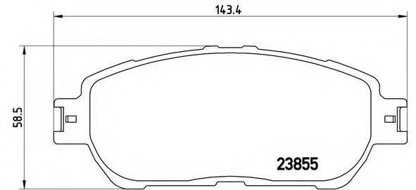 Комплект гальмівних колодок, дискове гальмо BREMBO P 83 105