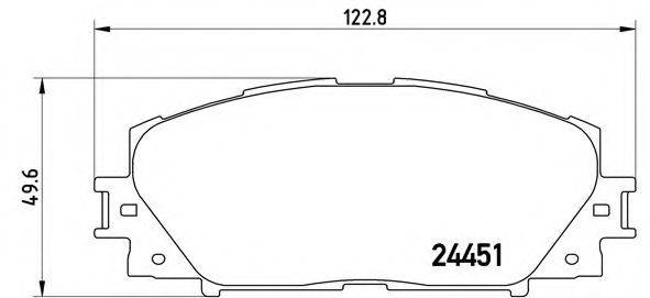 Комплект гальмівних колодок, дискове гальмо BREMBO P 83 106