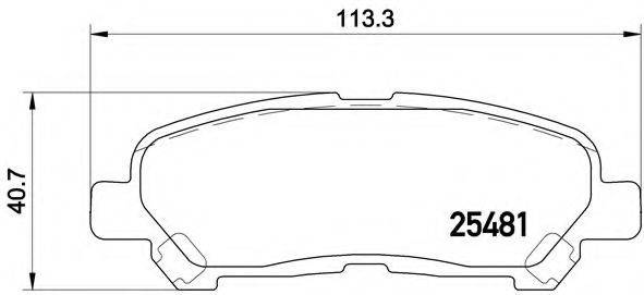 Комплект гальмівних колодок, дискове гальмо BREMBO P 83 138