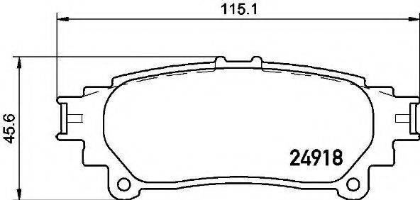 Комплект гальмівних колодок, дискове гальмо BREMBO P 83 152