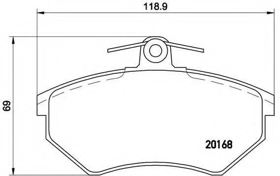 Комплект гальмівних колодок, дискове гальмо BREMBO P 85 015