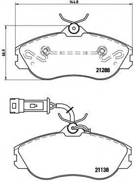 Комплект гальмівних колодок, дискове гальмо BREMBO P 85 018