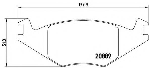 Комплект гальмівних колодок, дискове гальмо BREMBO P 85 019