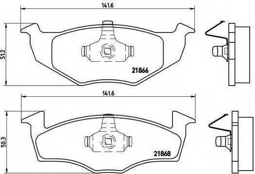 Комплект гальмівних колодок, дискове гальмо BREMBO P 85 030