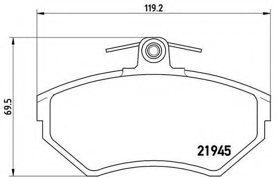 Комплект гальмівних колодок, дискове гальмо BREMBO P 85 032