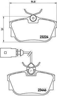 Комплект гальмівних колодок, дискове гальмо BREMBO P 85 046