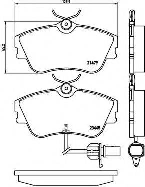 Комплект гальмівних колодок, дискове гальмо BREMBO P 85 050