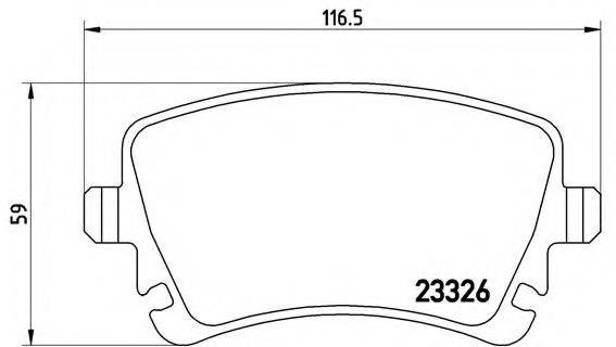 Комплект гальмівних колодок, дискове гальмо BREMBO P 85 064