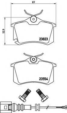 Комплект гальмівних колодок, дискове гальмо BREMBO P 85 066