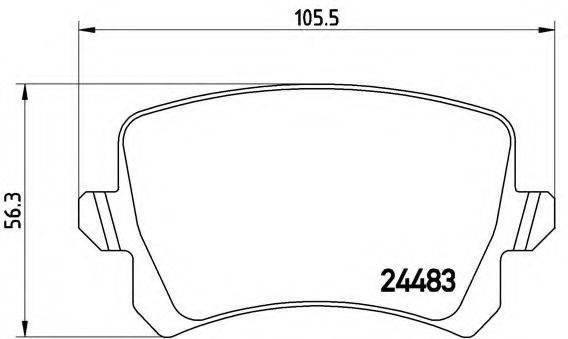 Комплект гальмівних колодок, дискове гальмо BREMBO P 85 108