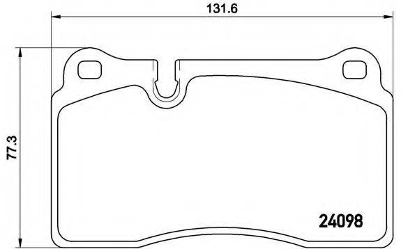 Комплект гальмівних колодок, дискове гальмо BREMBO P 85 110